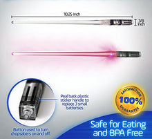 Load image into Gallery viewer, Chop Sabers Light Up LightSaber Chopsticks, 1 Pair, Pink
