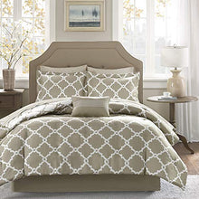 Load image into Gallery viewer, Madison Park MPE10-127 Essentials Merritt Complete Bed and Sheet Set Twin Taupe

