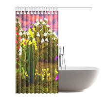 Load image into Gallery viewer, CTIGERS Flower Shower Curtain for Kids Beautiful Narcissus Polyester Fabric Bathroom Decoration 72 x 72 Inch
