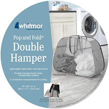 Load image into Gallery viewer, Whitmor Pop and Fold Double Hamper, Paloma Gray
