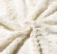 Load image into Gallery viewer, Swift Home Embossed Faux Fur Throw Blanket &amp; Bedspread - Luxurious Over-Sized Faux Fur Bed Throw Blanket-King, 108&quot; x 86&quot;, Cream

