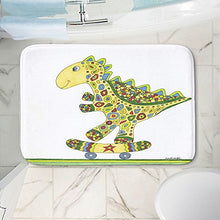 Load image into Gallery viewer, DiaNoche Designs Memory Foam Bath or Kitchen Mats by Valerie Lorimer - Dinosaur Skater, Large 36 x 24 in
