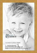 Load image into Gallery viewer, ArtToFrames 16x24 Inch Gold Picture Frame, This 1.25&quot; Custom Poster Frame is Classic Gold, for Your Art or Photos, WOM0066-76808-YGLD-16x24
