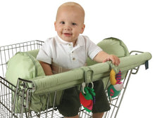 Load image into Gallery viewer, Leachco Prop &#39;R Shopper Shopping Cart Cover, Green Pin Dot
