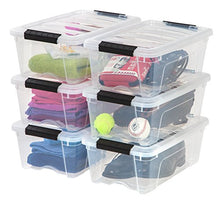 Load image into Gallery viewer, Iris Usa Tb 42 12 Quart Stack &amp; Pull Box, Clear, 6 Stack And Pull
