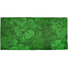 Load image into Gallery viewer, Old Glory St Patricks Day Clover Field All Over Beach Towel
