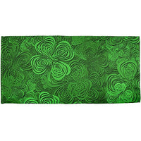 Old Glory St Patricks Day Clover Field All Over Beach Towel
