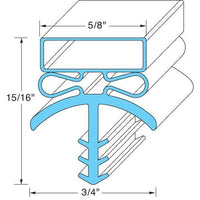 Victory 84563101 Gasket Door 3 Sided 35 1/2 X 77 1/4 Snap-In Mount For Victory Walk-In 741182 by VICTORY