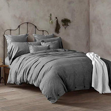 Load image into Gallery viewer, Doffapd Duvet Cover Queen, Washed Cotton Duvet Cover Set - 3 Piece (Queen, Dark Gray)
