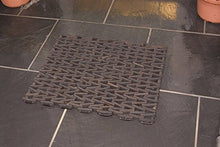 Load image into Gallery viewer, Durable Durite Recycled Tire-Link Outdoor Entrance Mat, Herringbone Weave, 36&quot; x 120&quot;, Black

