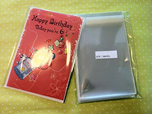 Load image into Gallery viewer, UNIQUEPACKING 100 Pcs 4 3/4 X 6 1/2 Clear A6 Card Resealable Cello/Cellophane Bags
