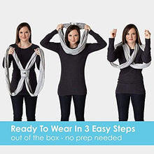 Load image into Gallery viewer, Baby K&#39;tan Breeze Baby Wrap Carrier, Infant and Child Sling - Simple PreWrapped Holder for Babywearing-No Tying or Rings-Carry Newborn up to 35 lbs, Charcoal, X-Small (W Dress 2-4 / M Jacket up to 36)
