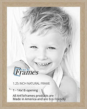 Load image into Gallery viewer, ArtToFrames 14x18 Inch Brown Picture Frame, This 1.25&quot; Custom Poster Frame is Natural Oak - Barnwood Style, for Your Art or Photos - Comes with Regular Glass, WOM76808-972-14x18
