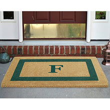 Load image into Gallery viewer, Heavy Duty 30&quot; x 48&quot; Coco Mat Green Single Picture Frame, Monogrammed F
