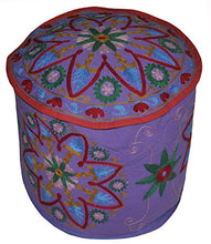 Load image into Gallery viewer, Lalhaveli Suzani Embroidered Design Ottoman Cover 18 X 18 X 14 Inches
