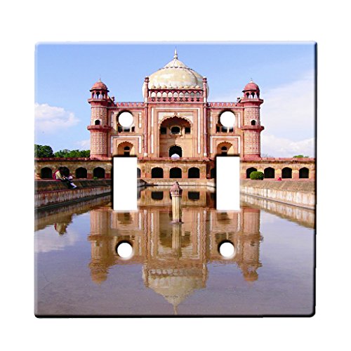 Taj Mahal - Decor Double Switch Plate Cover Metal