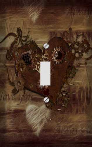 Steampunk Love Switchplate - Switch Plate Cover