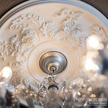 Load image into Gallery viewer, Ekena Millwork CM23PM2 Palmetto Ceiling Medallion, 23 5/8&quot;OD x 3 5/8&quot;ID x 1 5/8&quot;P (Fits Canopies up to 3 5/8&quot;), Factory Primed

