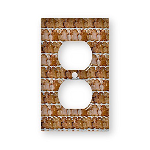 Gingerbread Men - Decor Single Switch Plate Cover Metal