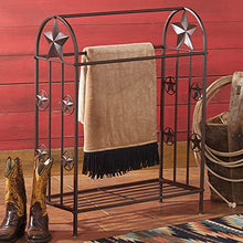 Load image into Gallery viewer, BLACK FOREST DECOR Metal Lone Star Rustic Quilt Rack - Southwestern Furniture
