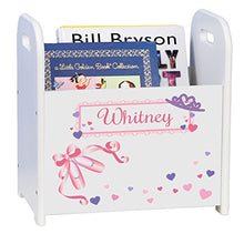 Load image into Gallery viewer, MyBambino Personalized Ballet Princess White Children Bookshelf and Sling
