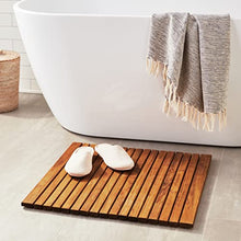 Load image into Gallery viewer, Bare Decor Lykos String Spa Shower Mat in Solid Teak Wood Oiled Finish, Large
