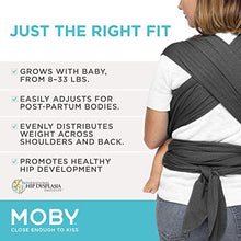 Load image into Gallery viewer, Moby Wrap Baby Carrier | Evolution | Baby Wrap Carrier for Newborns &amp; Infants | #1 Baby Wrap | Baby Gift | Keeps Baby Safe &amp; Secure | Adjustable for All Body Types | Perfect for Mom &amp; Dad | Charcoal
