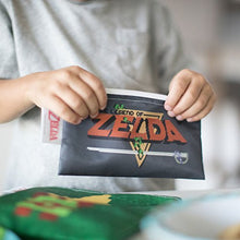 Load image into Gallery viewer, Bumkins Nintendo Zelda Sandwich Bags/Snack Bags, Reusable, Washable, Food Safe, BPA Free, Pack of 3
