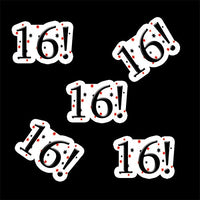16! Birthday Deco FETTI (24 Piece/PKG)