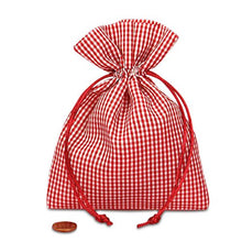 Load image into Gallery viewer, Red Checkered Bags | Quantity: 12 | Width: 5&quot;
