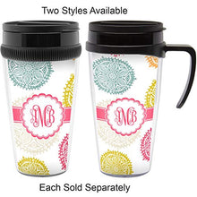 Load image into Gallery viewer, Doily Pattern Acrylic Travel Mug with Handle (Personalized)
