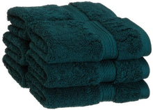 Load image into Gallery viewer, Superior 900 GSM Luxury Bathroom Face Towels, Made of 100% Premium Long-Staple Combed Cotton, Set of 6 Hotel &amp; Spa Quality Washcloths - Teal, 13&quot; x 13&quot; each

