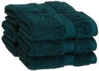 Superior 900 GSM Luxury Bathroom Face Towels, Made of 100% Premium Long-Staple Combed Cotton, Set of 6 Hotel & Spa Quality Washcloths - Teal, 13