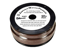 Load image into Gallery viewer, 12 AWG Tinned Marine Primary Wire, Brown, 50 Feet
