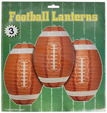 Load image into Gallery viewer, Beistle Football Paper Lanterns, 11-Inch, Brown/White
