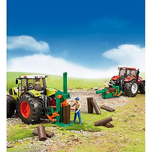 Load image into Gallery viewer, Bruder 62650 Bworld Log Splitting Forestry Logging Set with Man, Chainsaws, Accessories
