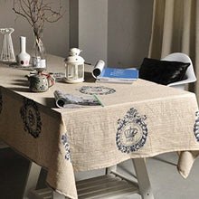 Load image into Gallery viewer, Queenie - 1 Pc Screen Print Cotton Table Cloth Medal Print, 55&quot; x 86.5&quot; (140 x 220 cm)
