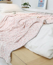 Load image into Gallery viewer, Crayon Leopard Blanket Pink
