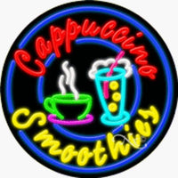 Cappucino/Smoothies Handcrafted Energy Efficient Real Glasstube Neon Sign