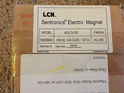 LCN SEM7820 SEM 7820 689 Aluminum Floor Mount Magnet, 12V/24V/120V AC/DC