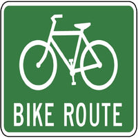 Wallmonkeys WM153899 Bike Route Sign Peel and Stick Wall Decals H x 30 in W, 30