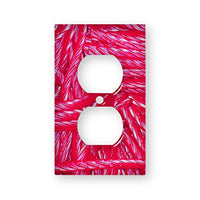 Licorice Red - Decor Double Switch Plate Cover Metal