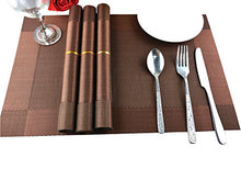 Load image into Gallery viewer, Dining Room Placemats for Table Heat Insulation-Simple Style-Great for Everyday Use,Set of 6 Pcs,Brown
