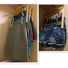 Load image into Gallery viewer, Estonia (3 Pcs/lot) Trousers display hanger, Pants storage hanger (Original Wood Color)
