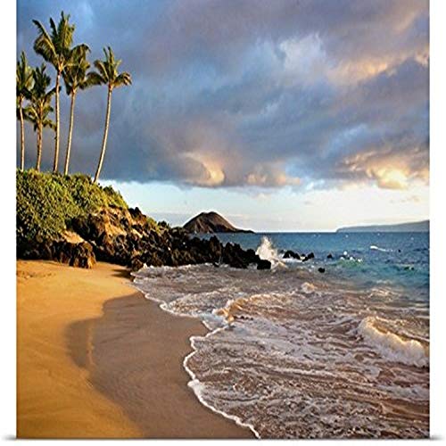 GREATBIGCANVAS Entitled Hawaii, Maui, Makena, Secret Beach at Sunset Poster Print, 60