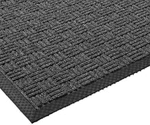 Load image into Gallery viewer, Kempf Water Retainer Entrance Mat, Indoor Outdoor Rubber Rug, Moisture Trapping, Absorbent Mat (4&#39; X 6&#39;, Black)

