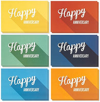 36 Pack Anniversary Card Set - Happy Anniversary Cards - Assorted Blank Greeting Cards - Colorful Greeting Cards Bulk Set - Retro Inspired Designs, Envelopes Included, 4 x 6 Inches