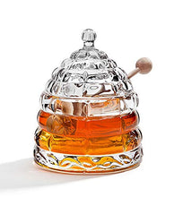 Load image into Gallery viewer, STUDIO SILVERSMITHS Beehive Crystal Honey Jar
