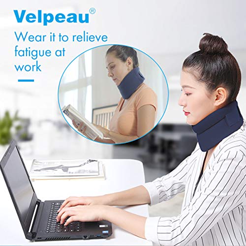 Velpeau Foam Neck Brace for Sleeping, Soft Cervical Collar for Neck Pain  Relief and Support, Comfortable for Reduce Snoring and Apnea (Medium)