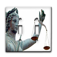 Justice - Decor Double Switch Plate Cover Metal